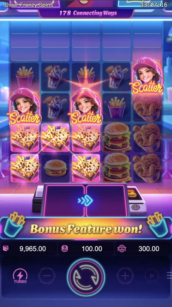 Diner Frenzy Spins gameplay